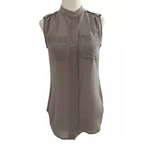 Banana Republic Women Petite Size 00P Button Up Shirt‎ 100% Silk | 13-66